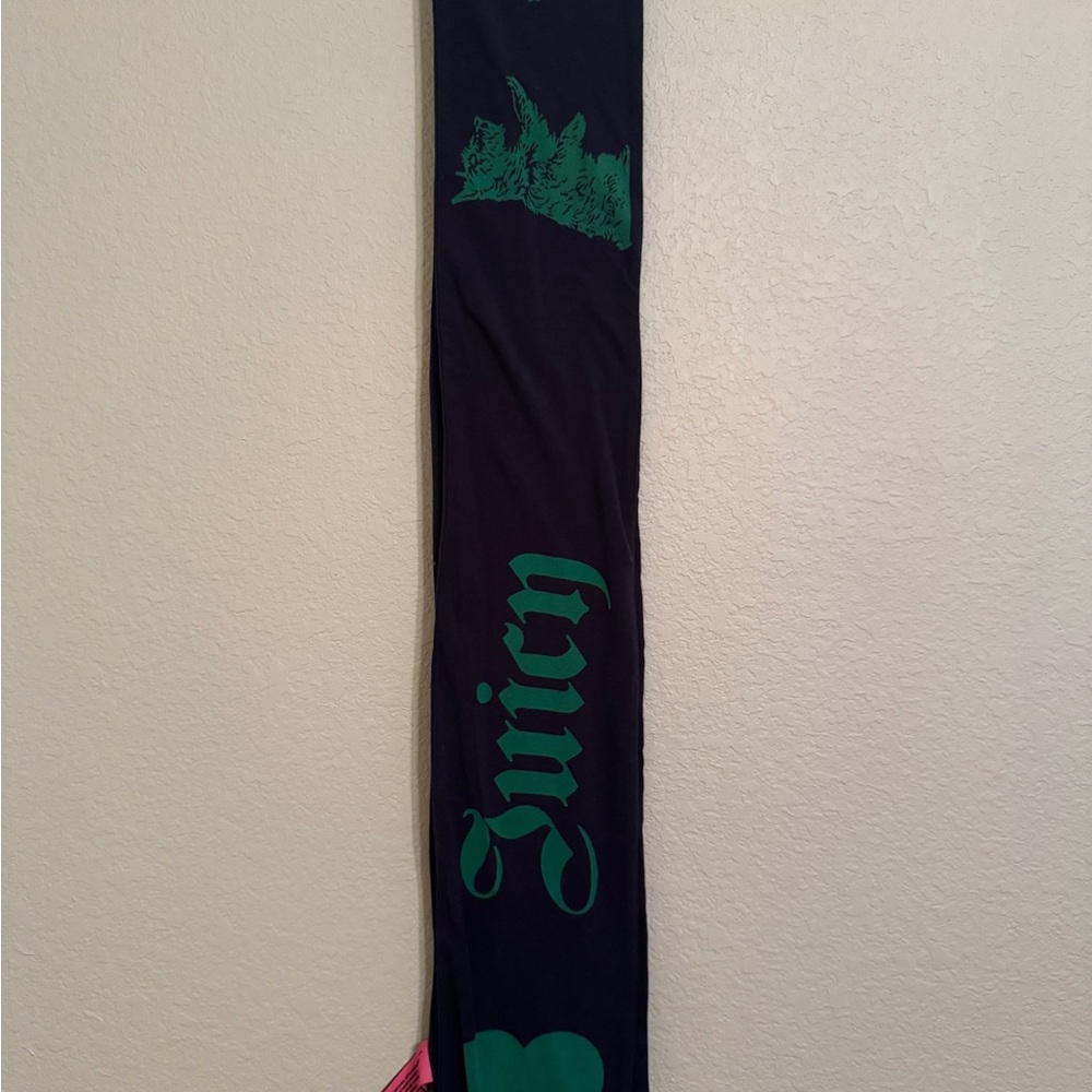 Juicy Couture Navy and Green Scarf